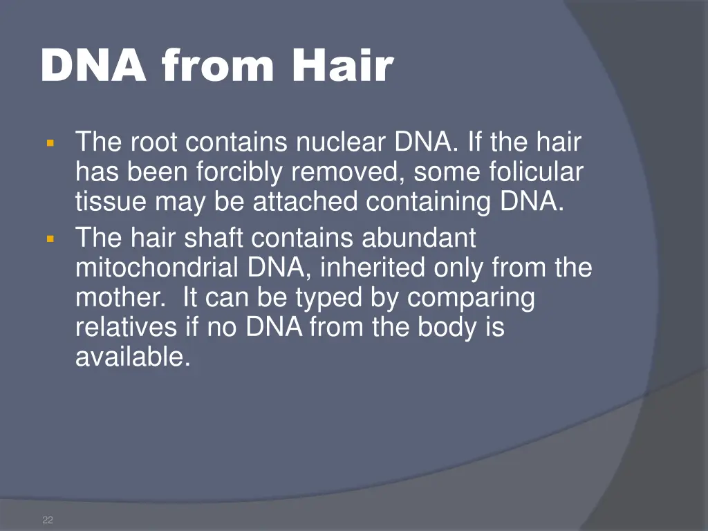 dna from hair