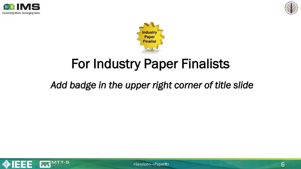 industry paper finalist