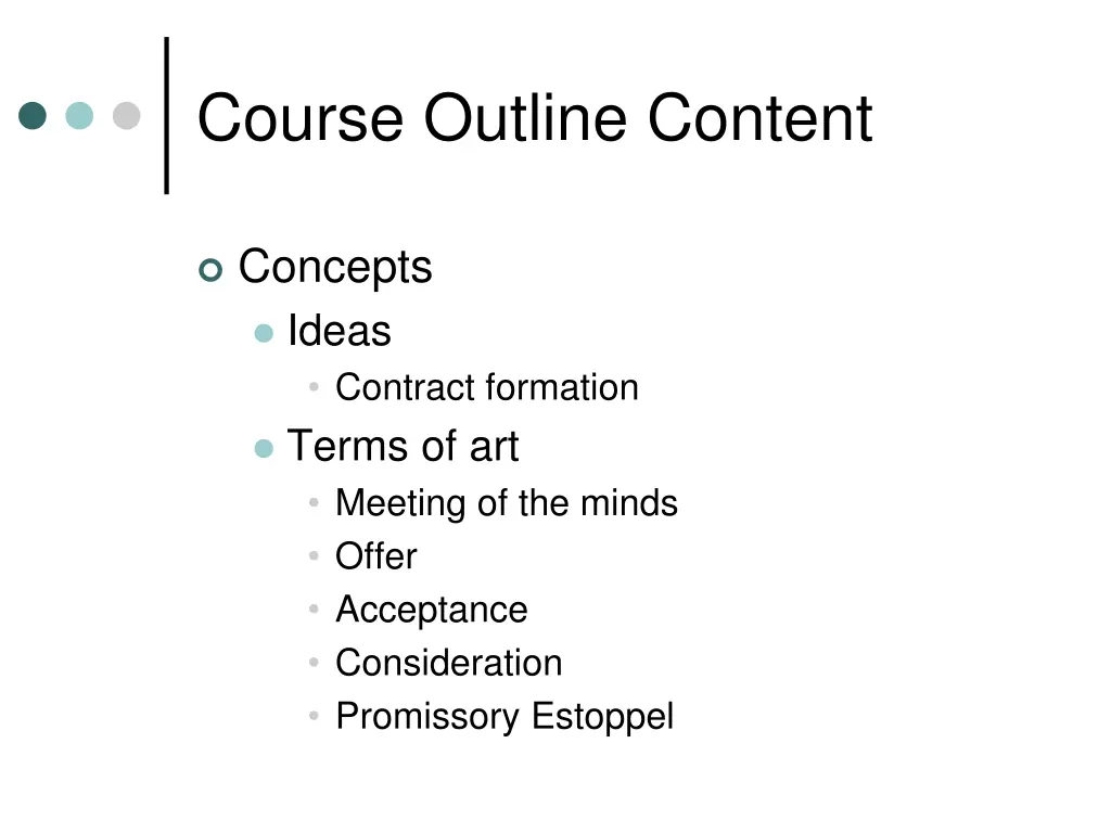 course outline content 2