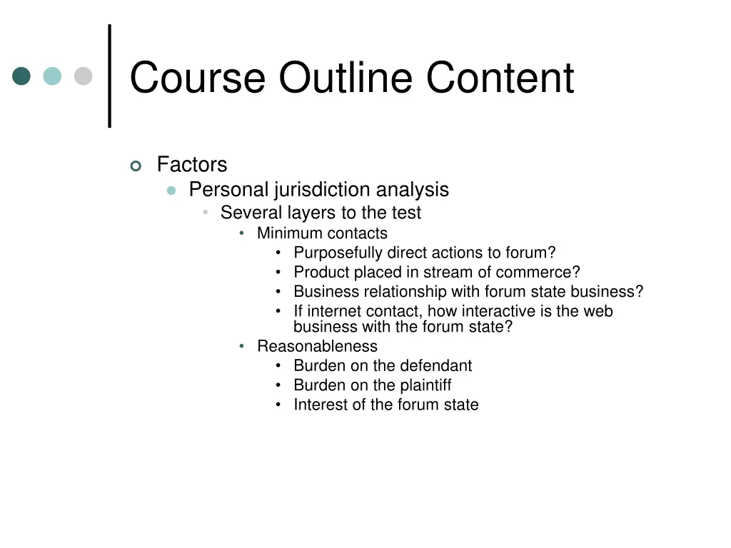 course outline content 8