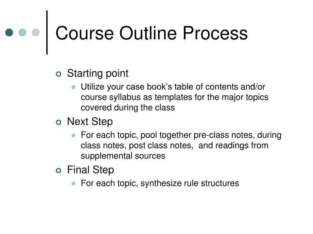 course outline process