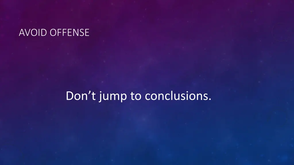 avoid offense 1