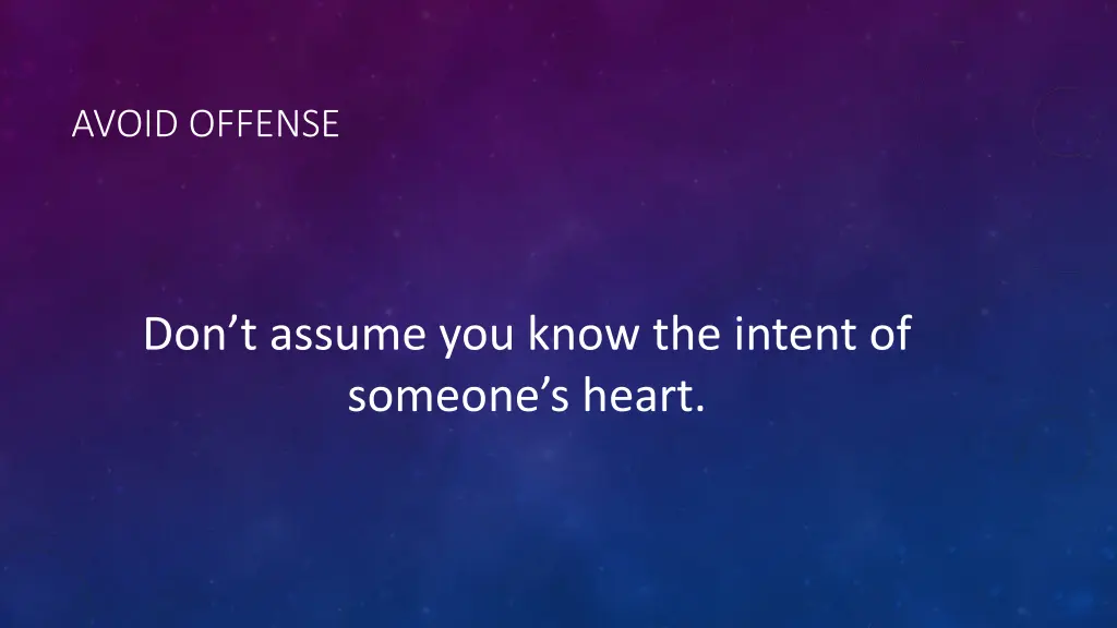 avoid offense 2