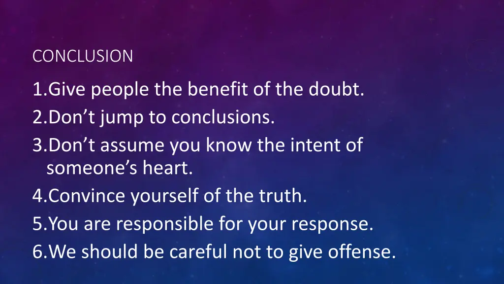 conclusion