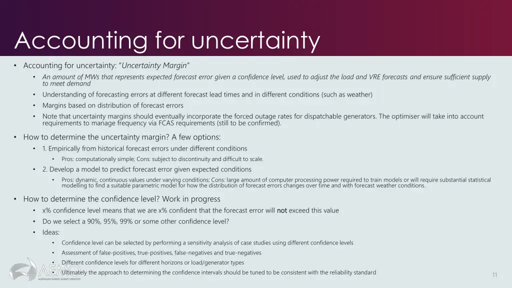 accounting for uncertainty