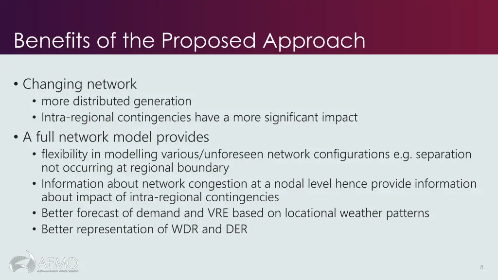 benefits of the proposed approach