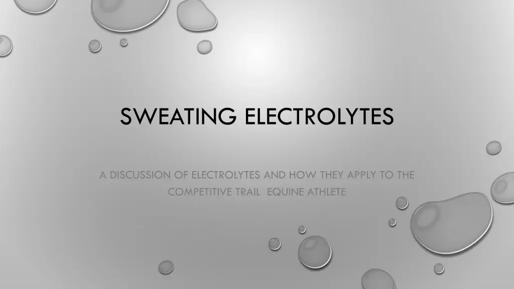 sweating electrolytes