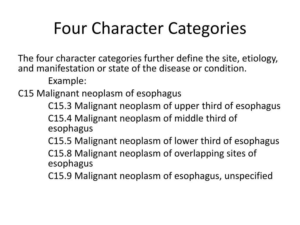 four character categories