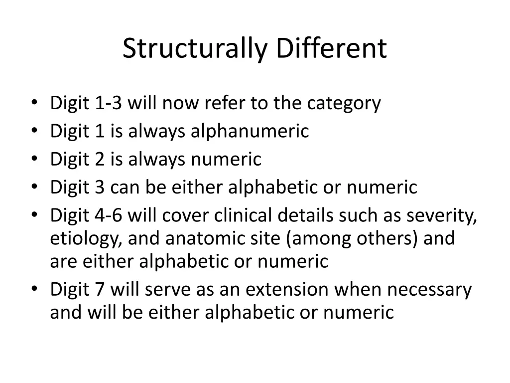 structurally different