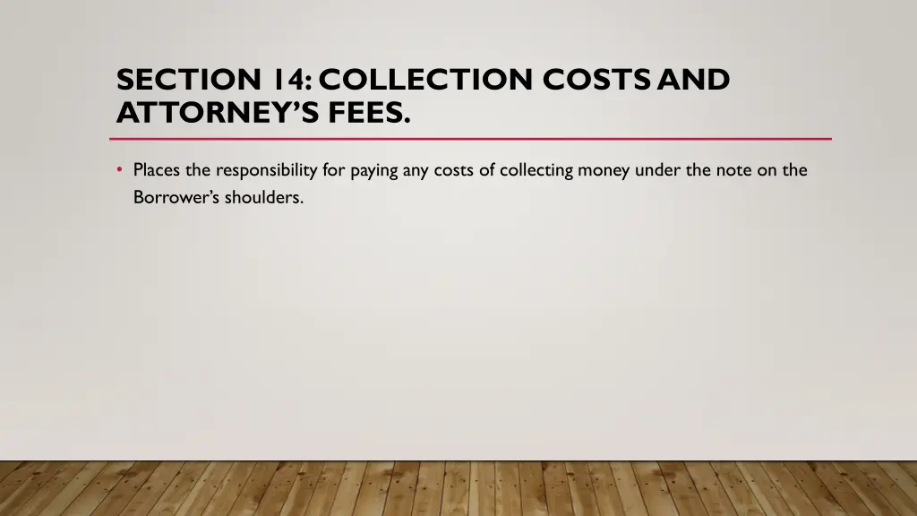 section 14 collection costs and attorney s fees