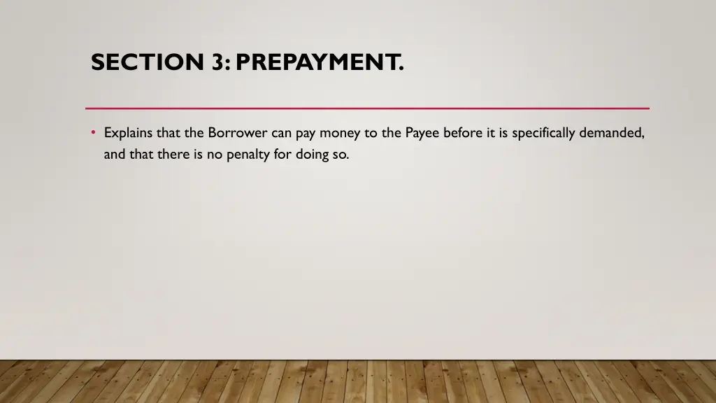 section 3 prepayment