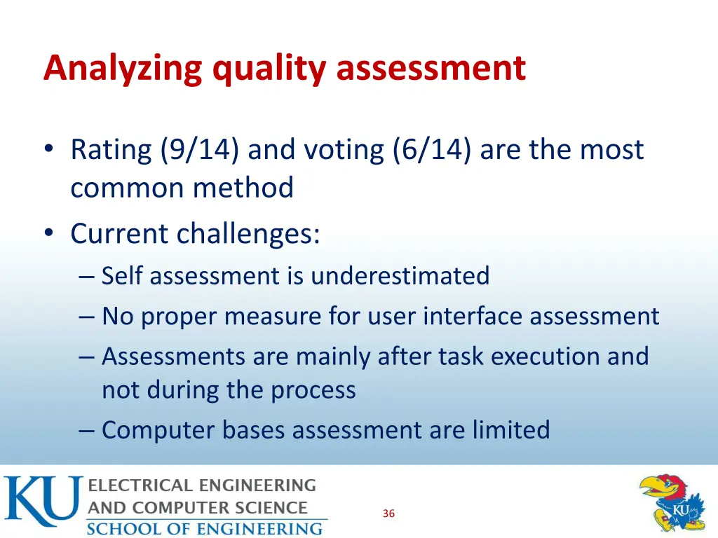 analyzing quality assessment