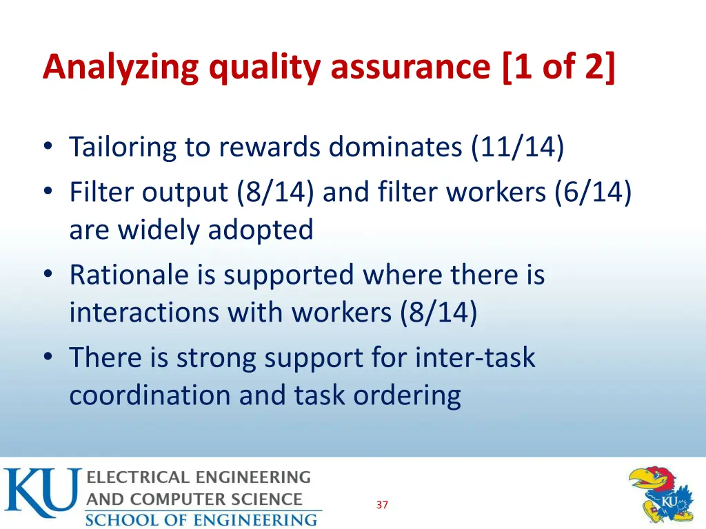 analyzing quality assurance 1 of 2