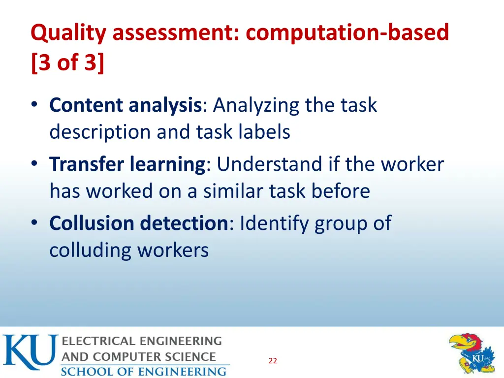 quality assessment computation based 3 of 3