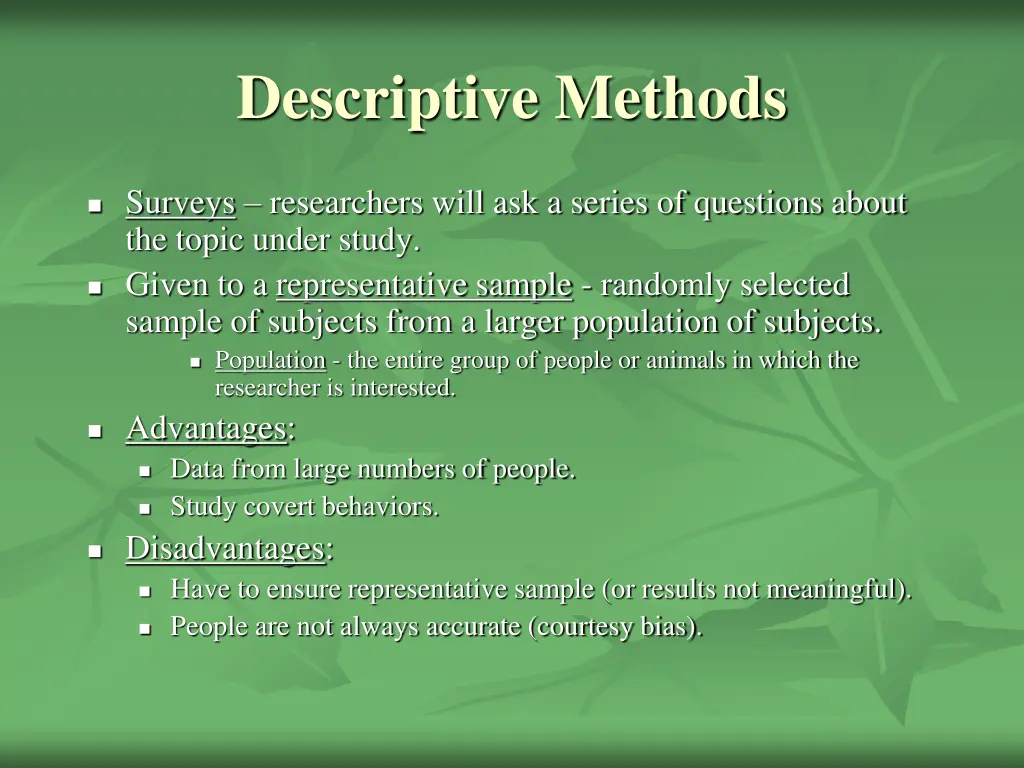 descriptive methods 1