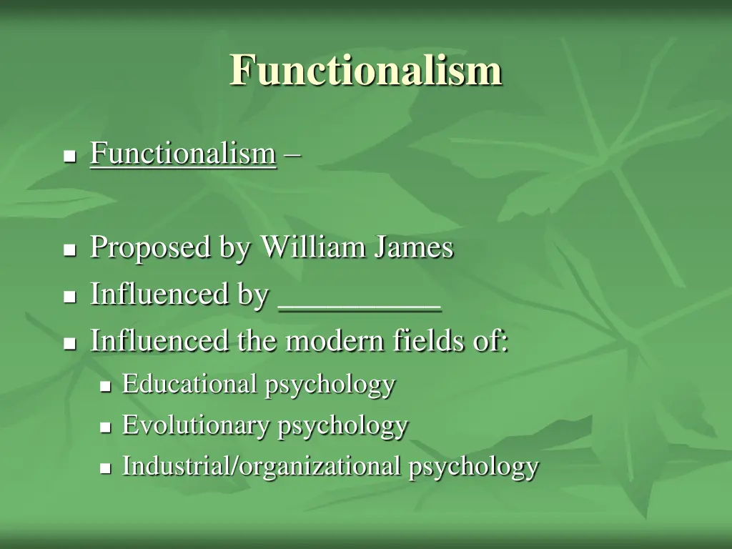 functionalism