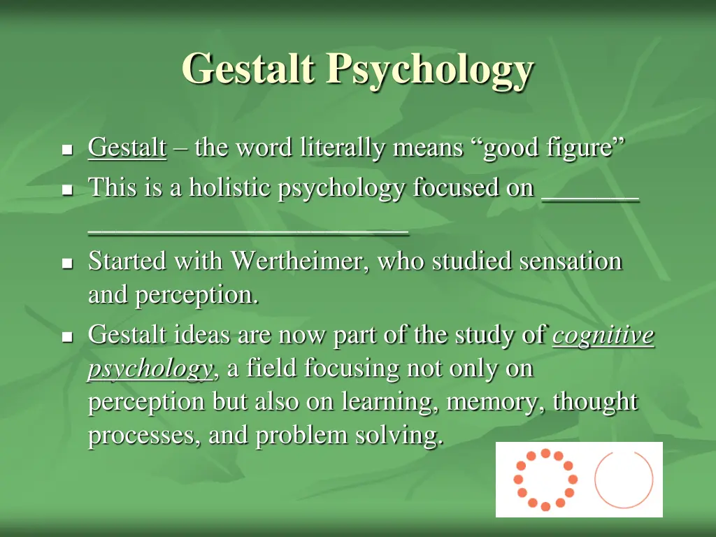 gestalt psychology