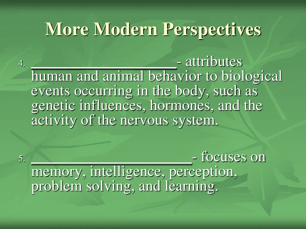 more modern perspectives 1