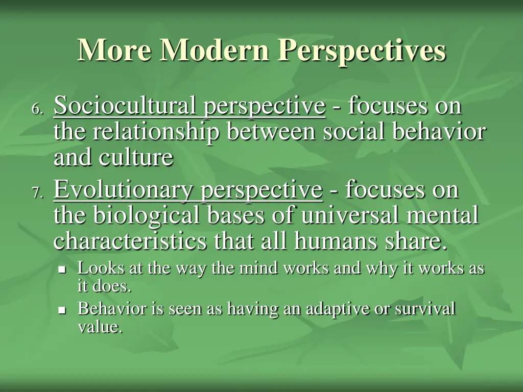 more modern perspectives 2