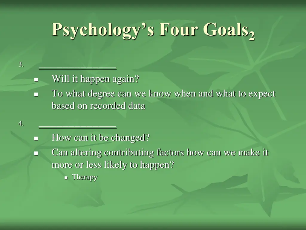 psychology s four goals 2