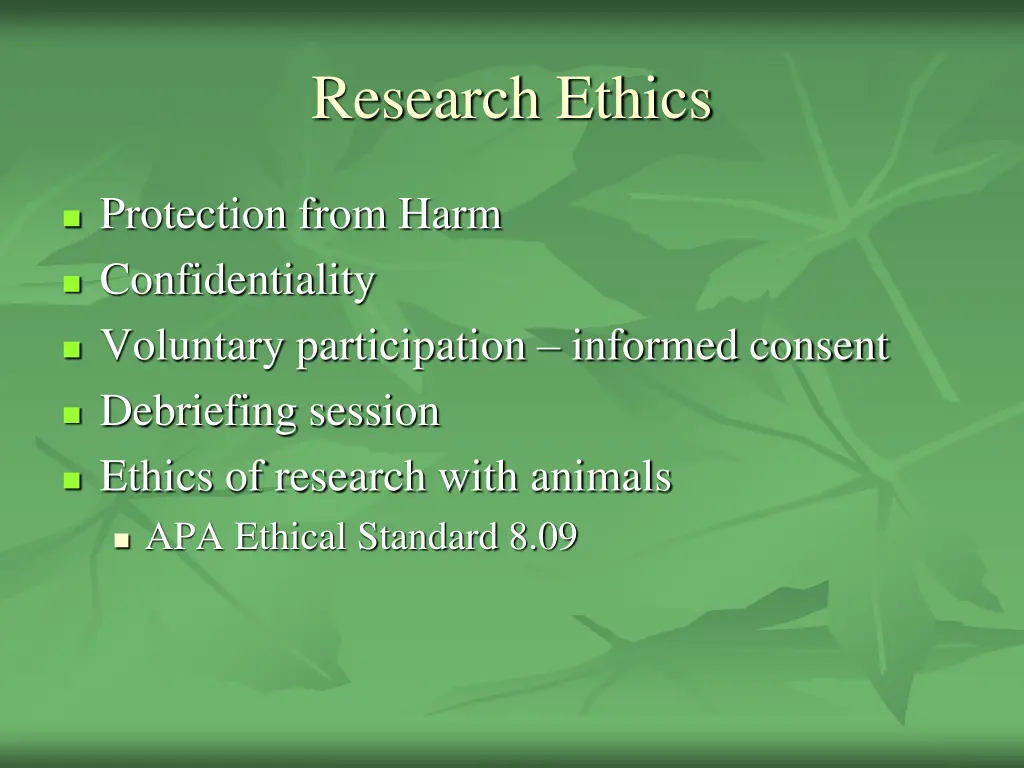 research ethics