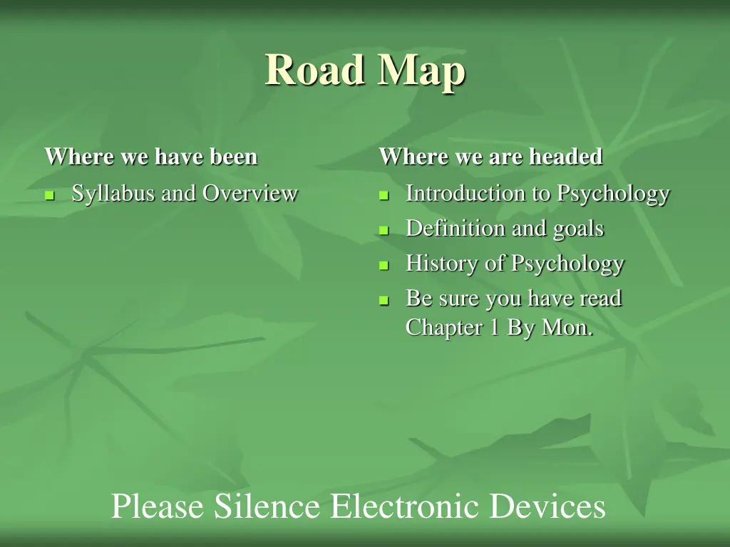 road map