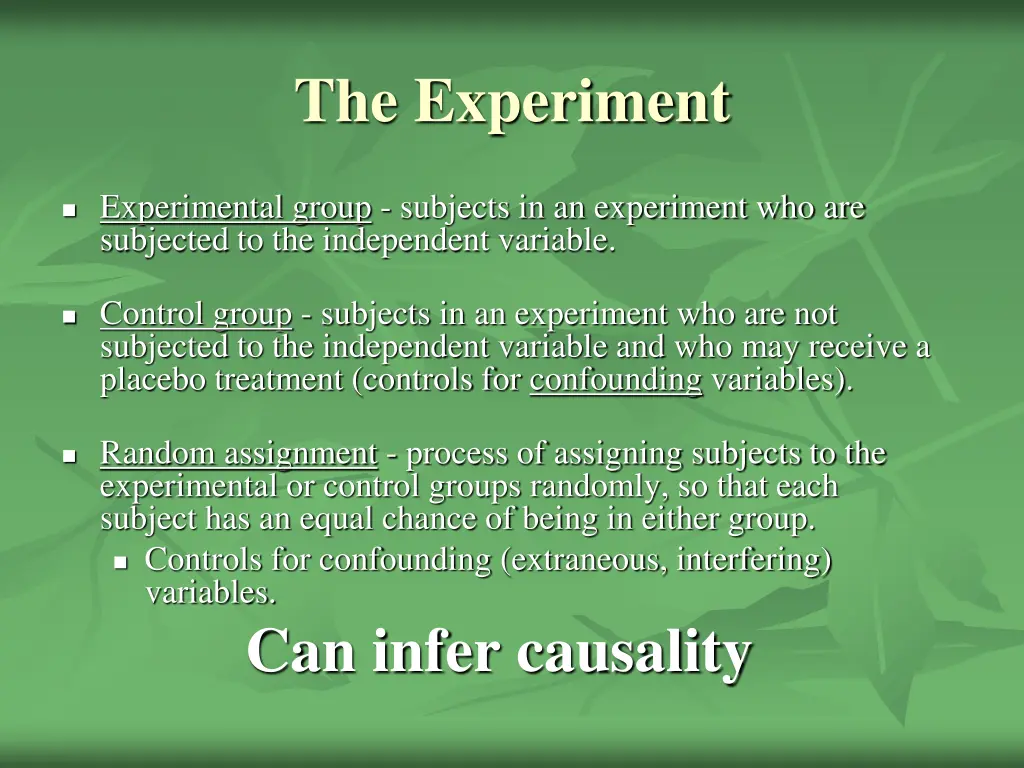 the experiment 1