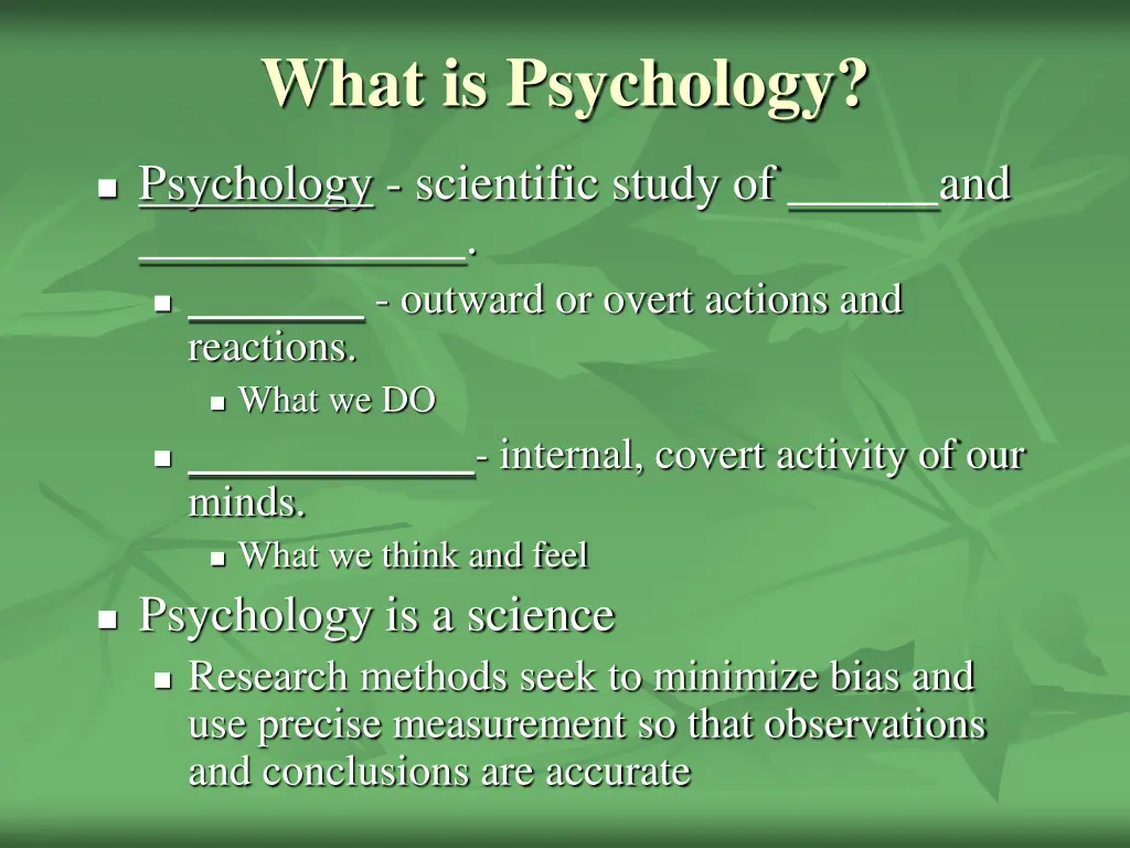 what is psychology