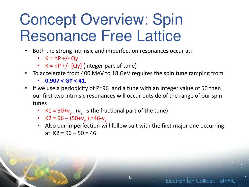 concept overview spin resonance free lattice both