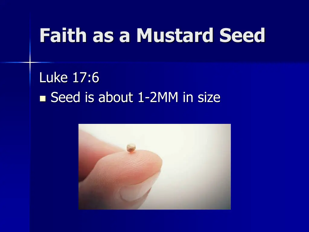 faith as a mustard seed