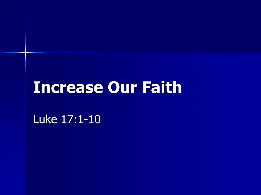 increase our faith