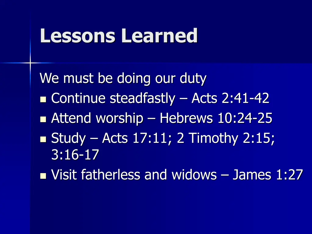 lessons learned 2