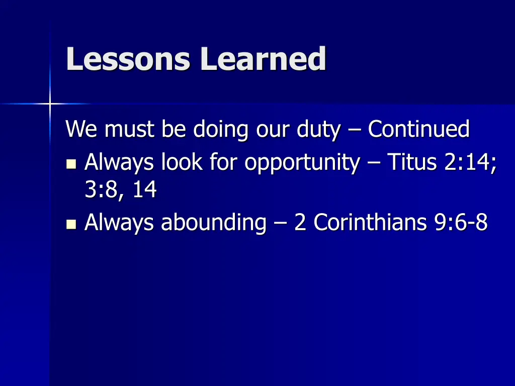 lessons learned 3
