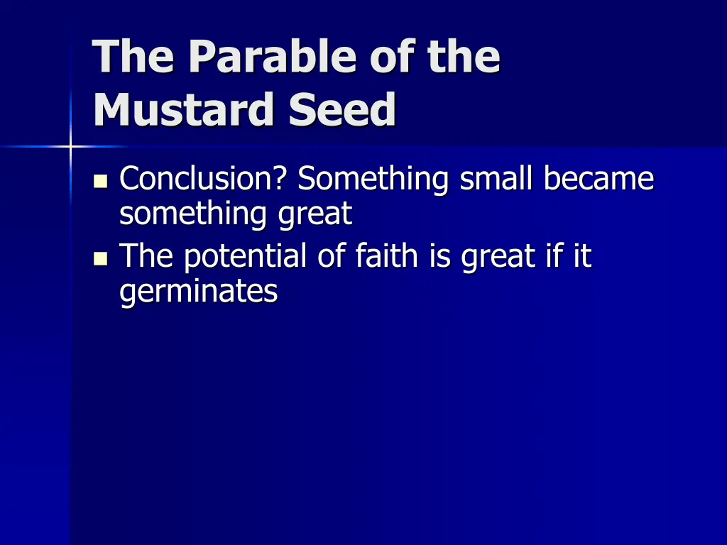 the parable of the mustard seed 1