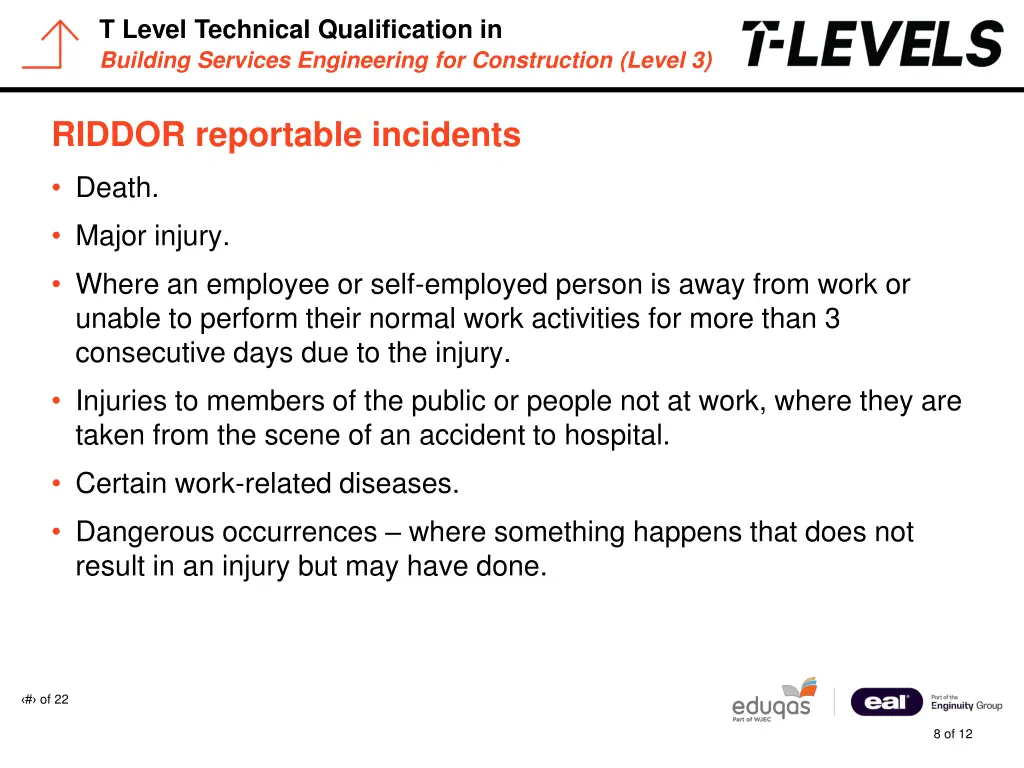 t level technical qualification in building 7