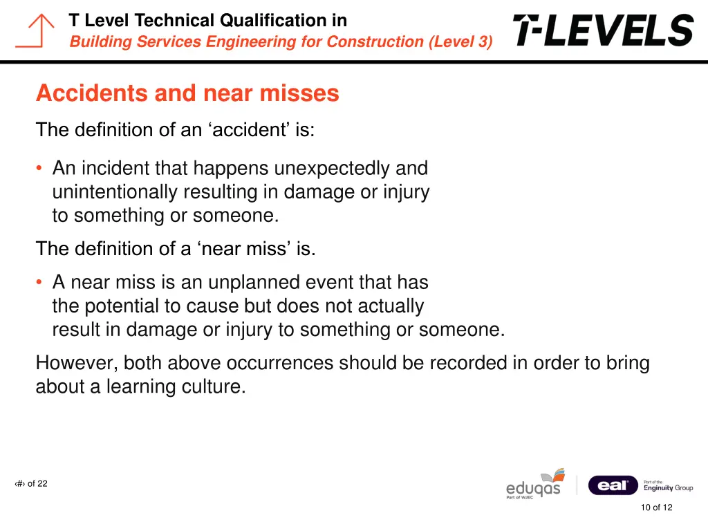 t level technical qualification in building 9