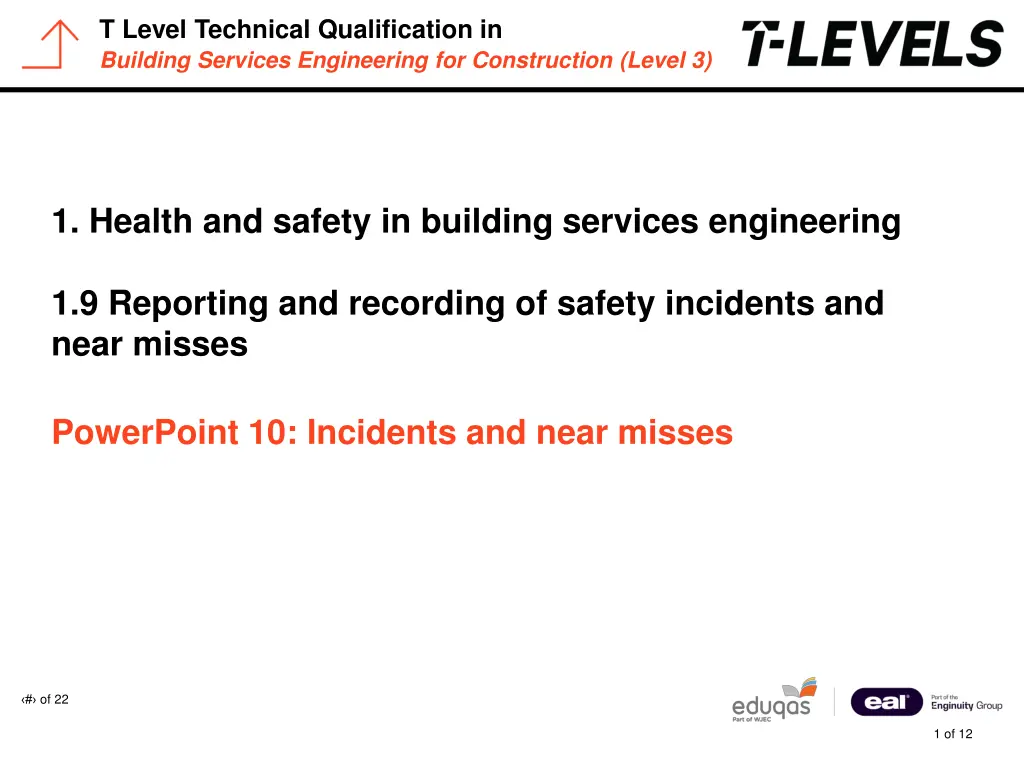t level technical qualification in building