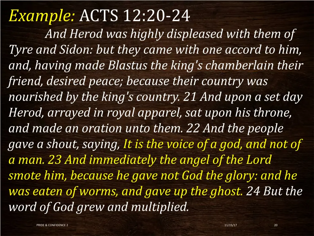 example acts 12 20 24 and herod was highly