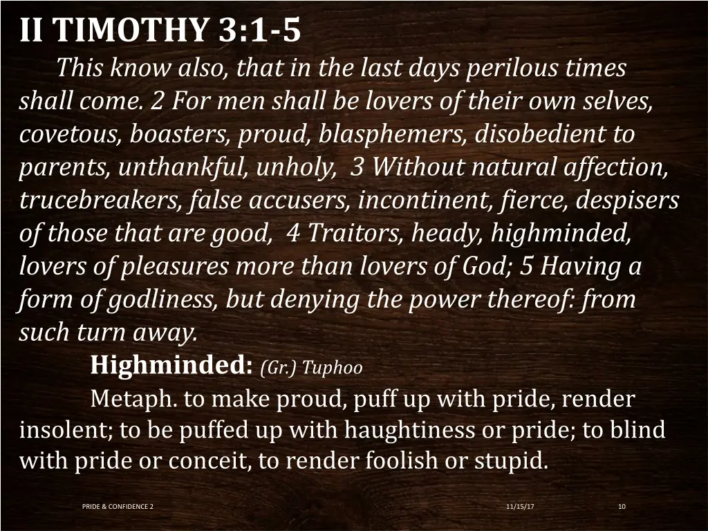 ii timothy 3 1 5 this know also that in the last