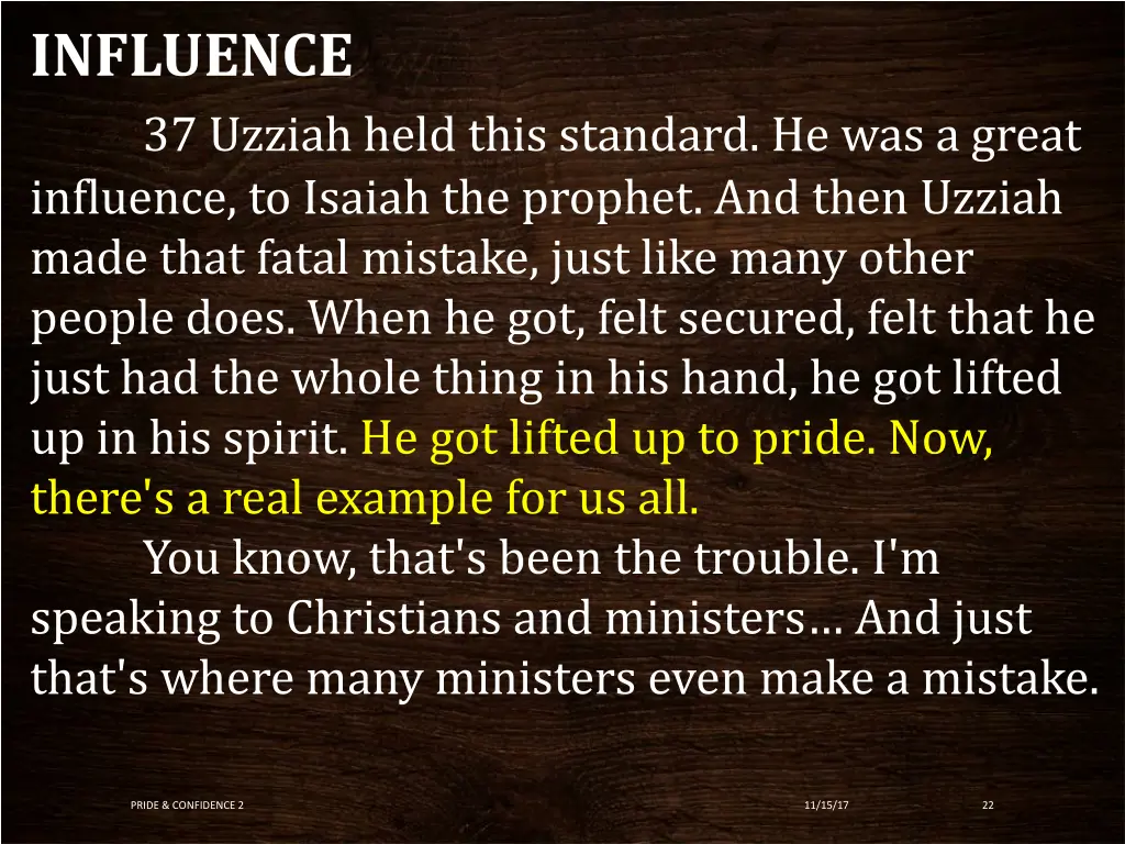 influence 37 uzziah held this standard