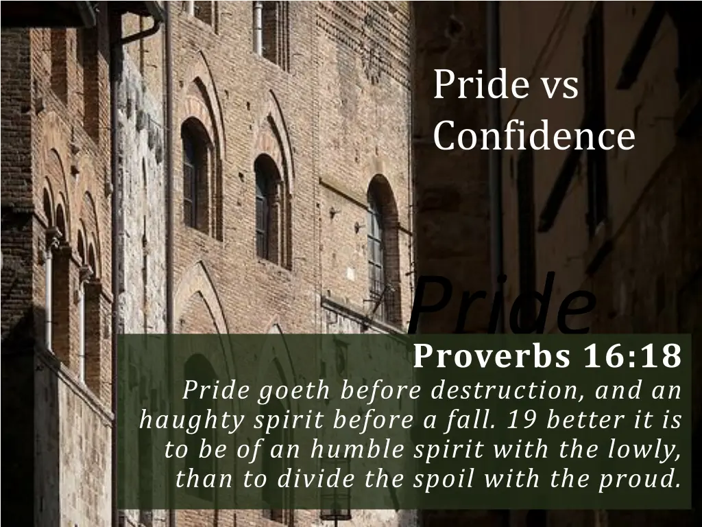 pride vs confidence