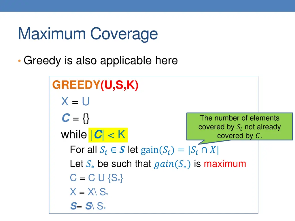 maximum coverage