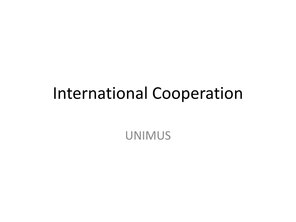 international cooperation