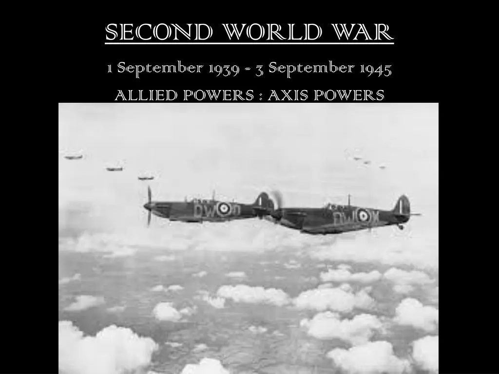 second world war 1 september 1939 3 september