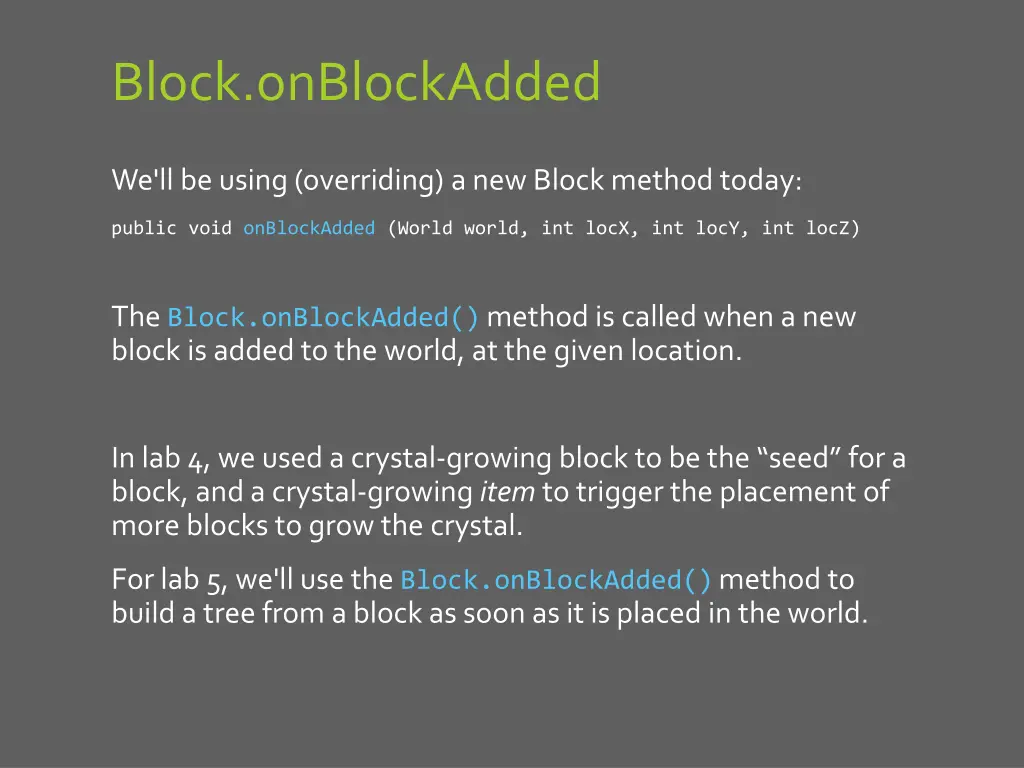 block onblockadded