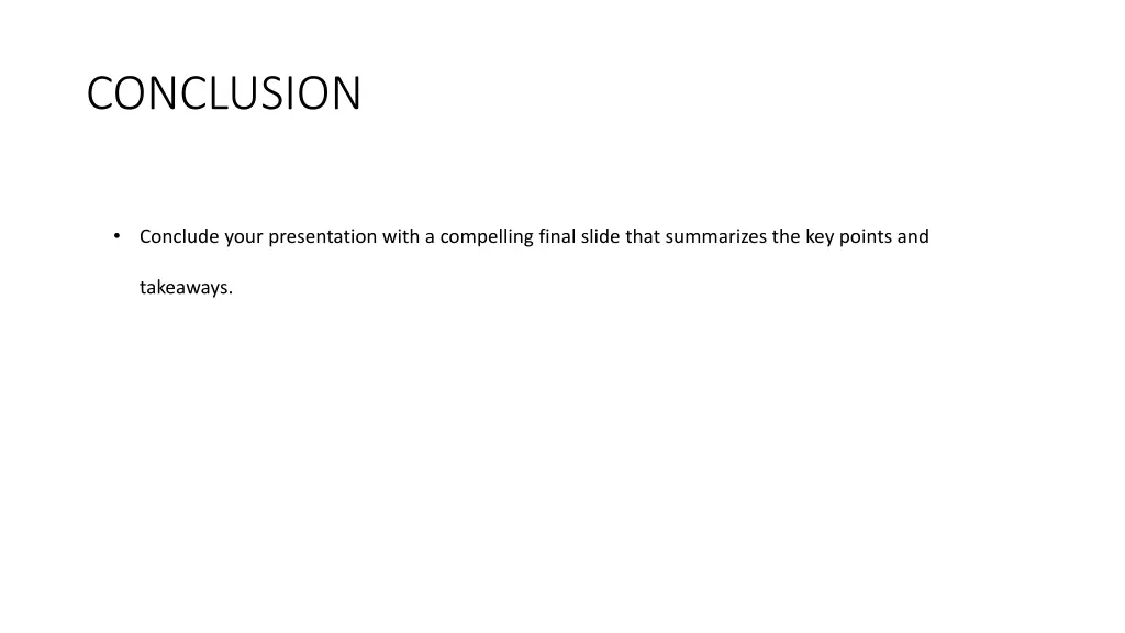 conclusion