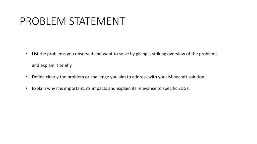 problem statement
