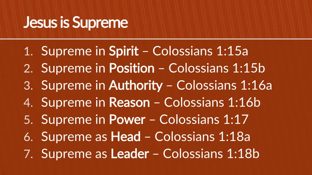 jesus is supreme jesus is supreme