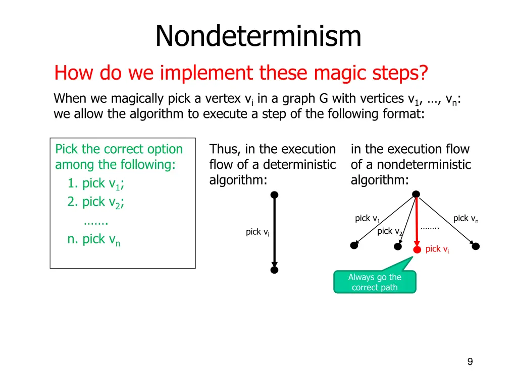 nondeterminism how do we implement these magic 5