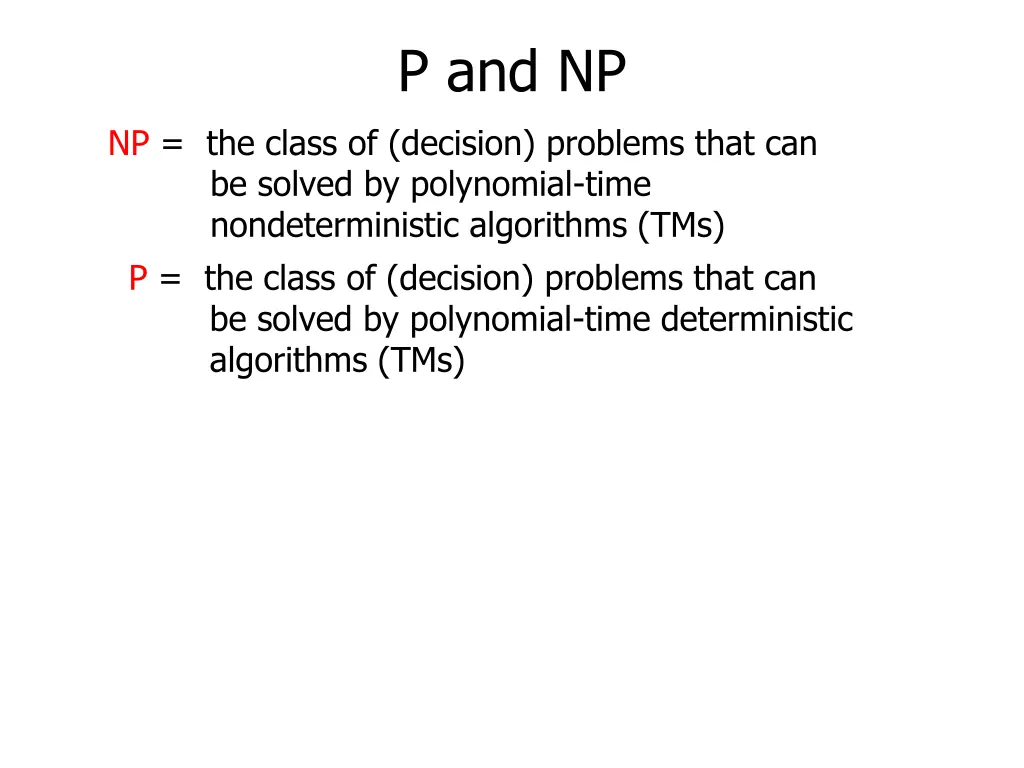 p and np 1